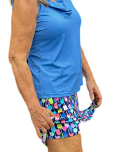 Load image into Gallery viewer, Pull-on Zip Skort with UPF50+ Martini Blue
