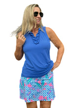 Load image into Gallery viewer, Ruffle-Neck Top with UPF50+ Bright Periwinkle
