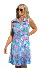 Load image into Gallery viewer, Zipper Swing Dress with UPF50+ Pink Lillies
