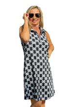 Load image into Gallery viewer, Zipper Swing Dress with UPF50+ Black Medallion

