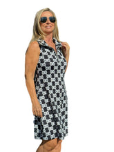 Load image into Gallery viewer, Zipper Swing Dress with UPF50+ Black Medallion
