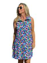 Load image into Gallery viewer, Zipper Swing Dress with UPF50+ Martini Blue
