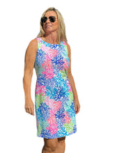 Load image into Gallery viewer, Classic Shift Dress with UPF50+ Bright Corals
