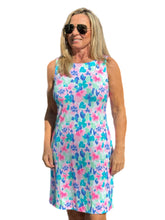 Load image into Gallery viewer, Classic Shift Dress with UPF50+ Pastel Flowers
