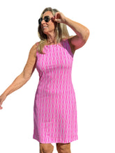 Load image into Gallery viewer, Classic Shift Dress with UPF50+ Pink Waves

