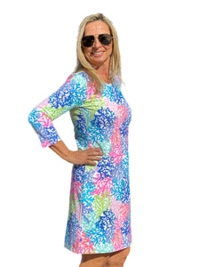 Travel Dress Spring/Summer with UPF50+ Bright Corals