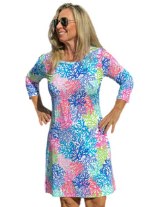 Travel Dress Spring/Summer with UPF50+ Bright Corals