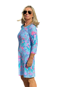 Travel Dress Spring/Summer with UPF50+ Pink Lillies