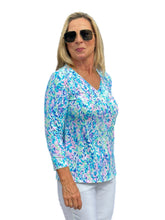 Load image into Gallery viewer, V-Neck Top with UPF50+ Confetti Pastel
