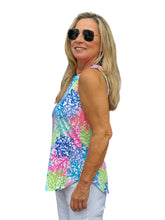 Load image into Gallery viewer, Keyhole Sleeveless Top with UPF50+ Bright Corals
