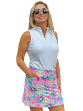 Load image into Gallery viewer, 15&quot; Pull-On Fun Skort with UPF50+ Painted Flowers

