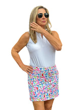 Load image into Gallery viewer, 15&quot; Pull-On Fun Skort with UPF50+ Cocktail White
