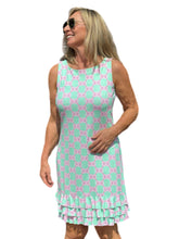 Load image into Gallery viewer, Sleeveless Dress with Ruffles with UPF50+ Mint Medallion
