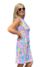 Load image into Gallery viewer, Keyhole Sleeveless Dress with UPF50+ Island Dream
