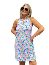 Load image into Gallery viewer, Keyhole Sleeveless Dress with UPF50+ Martini White
