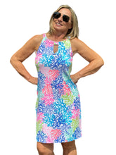 Load image into Gallery viewer, Keyhole Sleeveless Dress with UPF50+ Bright Corals
