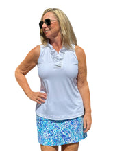 Load image into Gallery viewer, Ruffle-Neck Top with UPF50+ White

