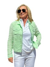 Load image into Gallery viewer, Long-Sleeve Linen Jacket Seafoam

