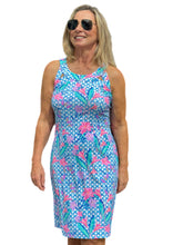 Load image into Gallery viewer, Cut-out Sleeveless Dress with UPF50+ Pink Lillies

