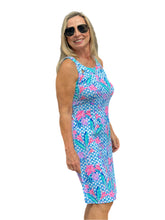 Load image into Gallery viewer, Cut-out Sleeveless Dress with UPF50+ Pink Lillies
