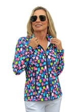 Load image into Gallery viewer, Zip-Up Long Sleeve Jacket with UPF50+ Martini Blue
