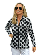 Load image into Gallery viewer, Zip-Up Long Sleeve Jacket with UPF50+ Black Medallion
