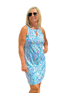 Keyhole Sleeveless Dress with UPF50+ Confetti Pastel
