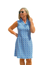 Load image into Gallery viewer, Ruffled V-Neck Dress Blue Shades
