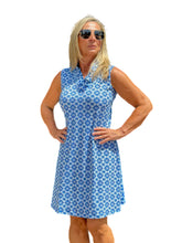 Load image into Gallery viewer, Ruffled V-Neck Dress Blue Shades
