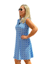 Load image into Gallery viewer, Ruffled V-Neck Dress Blue Shades
