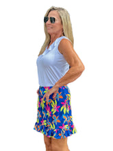 Load image into Gallery viewer, Skort with Ruffled Hem Royal Flowers
