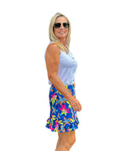 Load image into Gallery viewer, Skort with Ruffled Hem Royal Flowers
