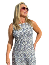 Load image into Gallery viewer, Classic Shift Dress with UPF50+ Taupe Python
