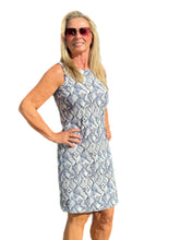 Load image into Gallery viewer, Classic Shift Dress with UPF50+ Taupe Python
