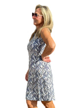 Load image into Gallery viewer, Classic Shift Dress with UPF50+ Taupe Python
