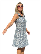 Load image into Gallery viewer, Zipper Swing Dress with UPF50+ Taupe Python
