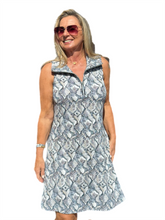 Load image into Gallery viewer, Zipper Swing Dress with UPF50+ Taupe Python
