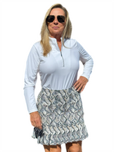 Load image into Gallery viewer, Pull-on Flounce Skort with UPF50+ Taupe Python
