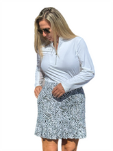 Load image into Gallery viewer, Pull-on Flounce Skort with UPF50+ Black Zebra
