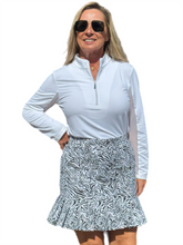 Load image into Gallery viewer, Pull-on Flounce Skort with UPF50+ Black Zebra
