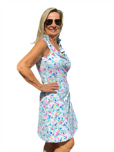 Load image into Gallery viewer, Ruffle-Neck Dress with UPF50+ Summer Breeze Tulip
