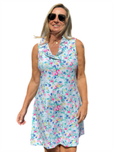 Load image into Gallery viewer, Ruffle-Neck Dress with UPF50+ Summer Breeze Tulip
