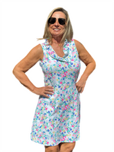 Load image into Gallery viewer, Ruffle-Neck Dress with UPF50+ Summer Breeze Tulip
