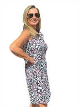 Load image into Gallery viewer, Zipper Swing Dress with UPF50+ Summer Breeze Black
