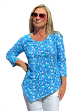 Load image into Gallery viewer, Asymmetrical Hemline Top with UPF50+ Summer Breeze Daisy
