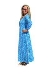 Load image into Gallery viewer, Maxi Elbow-Sleeve Dress with UPF50+ Summer Breeze Daisy - Back of the Bay Boutique
