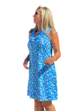 Load image into Gallery viewer, Ruffle-Neck Dress with UPF50+ Summer Breeze Daisy
