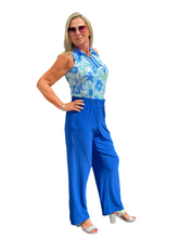 Load image into Gallery viewer, Pull-on Palazzo Pants Deep Blue
