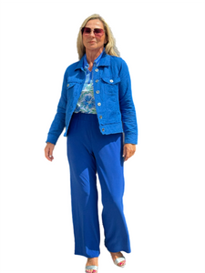 Sleeveless Collared Top with UPF50+ Cornflower