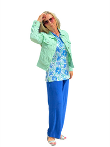 Sleeveless Collared Top with UPF50+ Cornflower
